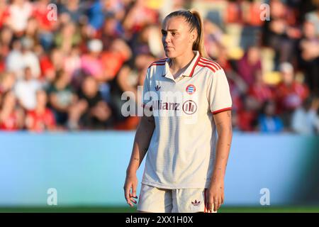 Unterhaching, Deutschland. August 2024. Unterhaching, 20. August 2024: Georgia Stanway (31 FC Bayern München) während des Freundschaftsspiels zwischen dem FC Bayern München und Juventus FC im uhlsport PARK, Unterhaching. (Sven Beyrich/SPP) Credit: SPP Sport Press Photo. /Alamy Live News Stockfoto