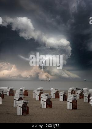 Über der Ostsee brütet ein Sturm Stockfoto