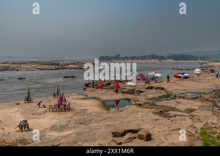 Stromschnellen im Kongo, Kinshasa, Demokratische Republik Kongo, Afrika Stockfoto