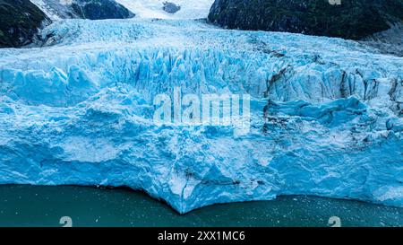 Luftaufnahme des Potter-Gletschers, Feuerland, Chile, Südamerika Stockfoto