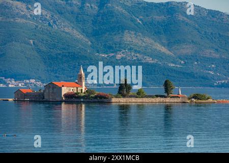 Unsere Lieben Frau der Felsen, Perast, Montenegro, Europa Stockfoto