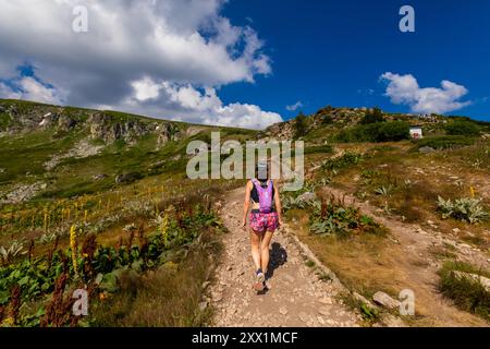 Wanderwege rund um die sieben Rila-Seen, Bulgarien, Europa Stockfoto