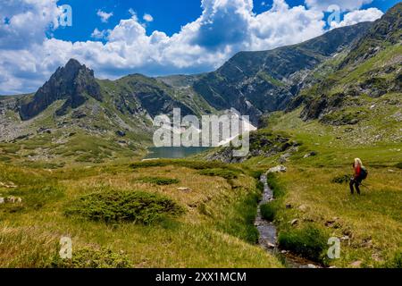 Wanderwege rund um die sieben Rila-Seen, Bulgarien, Europa Stockfoto