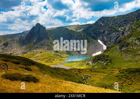 Blick auf die sieben Rila-Seen, Bulgarien, Europa Stockfoto