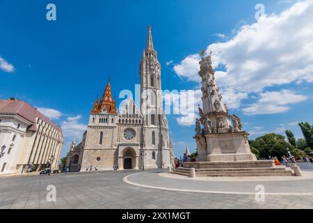 Fischerbastei mit der Kirche unserer Lieben Frau von Buda, UNESCO-Weltkulturerbe, Budapest, Ungarn, Europa Stockfoto