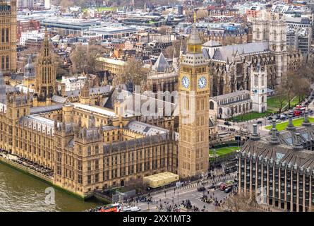 Big Ben (der Elizabeth Tower), der Palast von Westminster und Westminster Abbey, UNESCO-Weltkulturerbe, London, England, Großbritannien, Europa Stockfoto