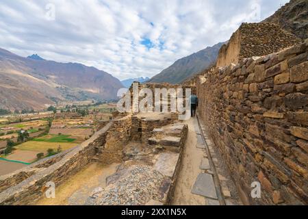 Archäologische Stätte von Ollantaytambo, Bezirk Ollantaytambo, Heiliges Tal, Provinz Urubamba, Region Cusco (Cuzco), Peru, Südamerika Stockfoto