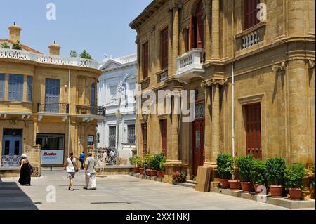 Kolonialarchitektur in der Altstadt von Nikosia, Zypern, östliches Mittelmeer, Europa Stockfoto