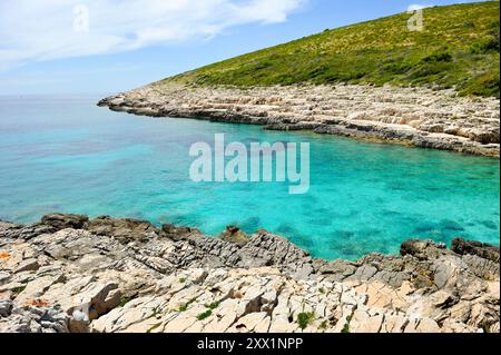 Perna Inlet, Palmizana, St. Clemens Island, Hell's Islands (Pakleni), Hvar City, Insel Hvar, Kroatien, Südosteuropa Stockfoto