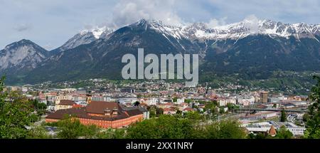 Stadtpanorama, Innsbruck, Tirol, Österreich, Europa Stockfoto