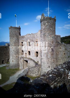 Harlech Castle, UNESCO-Weltkulturerbe, Harlech, Gwynedd, Wales, Vereinigtes Königreich, Europa Stockfoto