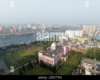 Luftaufnahme von Ahsan Manzil in Dhaka Bangladesch Stockfoto