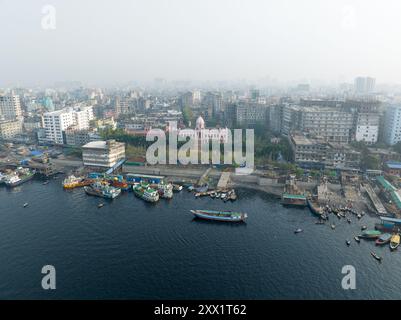 Luftaufnahme von Ahsan Manzil in Dhaka Bangladesch Stockfoto