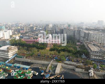 Luftaufnahme von Ahsan Manzil in Dhaka Bangladesch Stockfoto