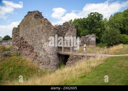 White Castle, oder Llantilio Castle, ist eine Burgruine in der Nähe des Dorfes Llantilio Crossenny in Monmouthshire, Südwales Stockfoto