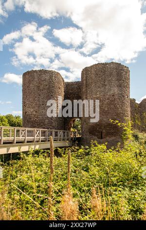 White Castle, oder Llantilio Castle, ist eine Burgruine in der Nähe des Dorfes Llantilio Crossenny in Monmouthshire, Südwales Stockfoto