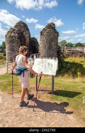 White Castle, oder Llantilio Castle, ist eine Burgruine in der Nähe des Dorfes Llantilio Crossenny in Monmouthshire, Südwales Stockfoto