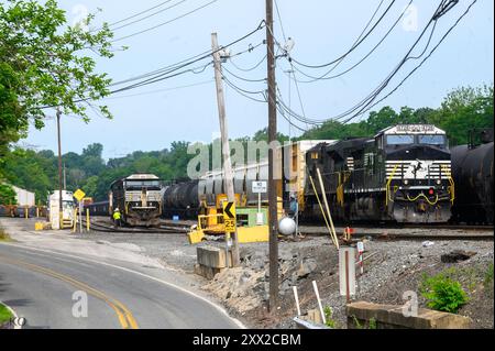 NS-Güterzüge waren an der Philadelphia AEA beteiligt Stockfoto