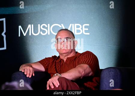 Mexiko-Stadt, Mexiko. August 2024. John Gotti Manager von John Gotti III. Sprach während einer Pressekonferenz vor dem Kampf von Floyd Mayweather Jr. Gegen John Gotti III. Quelle: SIPA USA/Alamy Live News Stockfoto