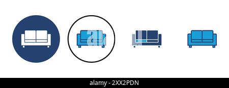 Vektor des Sofasymbols. Abbildung des Sofasymbols Stock Vektor