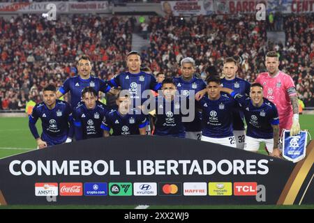 Argentinien. August 2024. Buenos Aires, 21.08.2024: Team der Talleres vor dem Spiel um die 16. Runde des Libertadores Cup im Mas Monumental Stadium ( Credit: Néstor J. Beremblum/Alamy Live News) Stockfoto