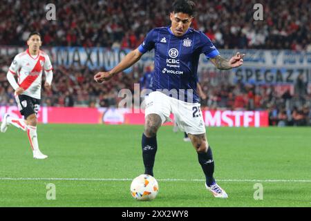 Argentinien. August 2024. Buenos Aires, 21.08.2024: Cristian Tarragona von Talleres während des Spiels um die 16. Runde des Libertadores Cup im Mas Monumental Stadium ( Credit: Néstor J. Beremblum/Alamy Live News) Stockfoto