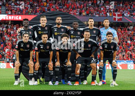 Lissabon, Portugal. August 2024. Das Team von Casa Pia AC, das während des Liga Portugal-Spiels zwischen den Teams SL Benfica und Casa Pia AC im Estadio da Luz SL Benfica in Aktion war, gewann 3-0 Credit: SOPA Images Limited/Alamy Live News Stockfoto