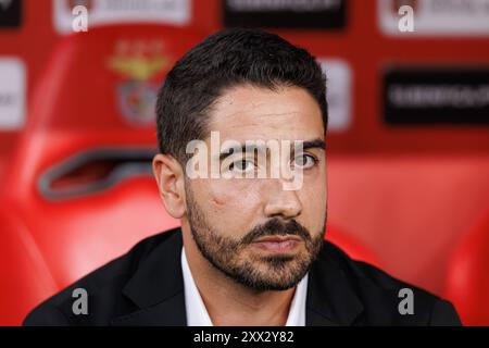 Lissabon, Portugal. August 2024. Joao Pereira (Casa Pia AC), der während des Spiels der Liga Portugal zwischen den Teams SL Benfica und Casa Pia AC im Estadio da Luz SL Benfica in Aktion war, gewann 3-0 Credit: SOPA Images Limited/Alamy Live News Stockfoto