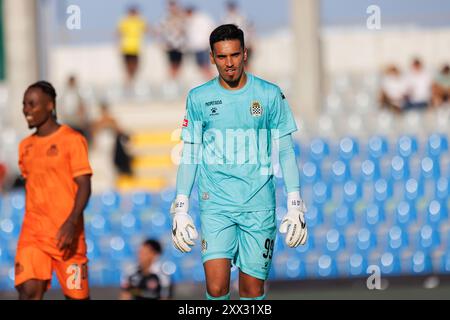 Joao Goncalves (Boavista FC) gewann 1-0 in der Liga Portugal zwischen den Teams Casa Pia AC und Boavista FC im Estadio Municipal Rio Maior Boavista FC Stockfoto