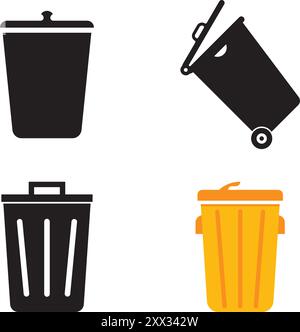 Papierkorb Vektorsymbol Illustration Vorlage Design Stock Vektor