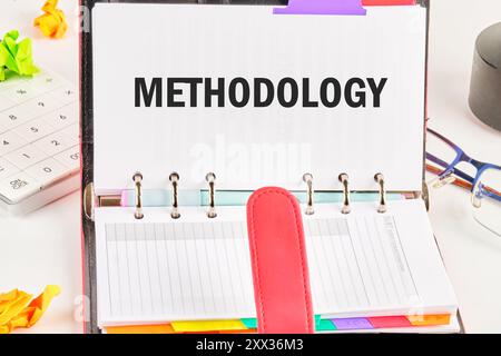 Technologiekonzept. METHODIK, DIE in einem Business-Notizbuch auf einer freien Seite aus Einträgen geschrieben wurde Stockfoto
