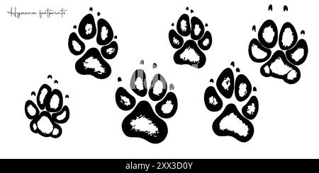 Handgezeichnete Fußabdrücke von Wildtieren Stock Vektor