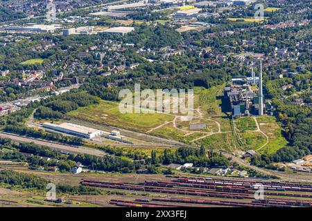 Luftbild, ehemaliges Uniper-Kraftwerk Shamrock, Freifläche und Baustelle, ehemaliges Bergwerkgelände General Blumenthal, Wanne-Süd, Herne, Ruhrgebiet, Nordrhein-Westfalen, Deutschland ACHTUNGxMINDESTHONORARx60xEURO *** Luftaufnahme, ehemaliges Uniper Shamrock-Kraftwerk, Freiraum- und Baustelle, ehemaliges General Blumenthal-Bergwerk, Wanne Süd, Herne, Ruhrgebiet, Nordrhein-Westfalen, Deutschland ATTENTIONxMINDESTHONORARx60xEURO Stockfoto