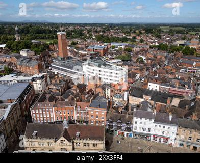 Das Market Hall Building Einkaufszentrum, Shrewsbury, Shropshire, England Stockfoto