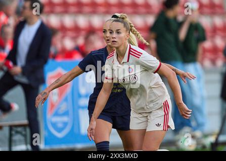 Giulia GWINN, FCB Frauen Nr. 7 Alisha Debora Lehmann, JUVE Frauen 7 im Frauenfußballspiel FC BAYERN München - JUVENTUS TURIN 0-0 am 20. August 2024 in München. Saison 2024/2025, 1.Bundesliga, FCB, München, Google Pixel, Frauen Bundesliga Spieltag x, x.. Spieltag-Fotograf: ddp-Bilder / Sternbilder Stockfoto