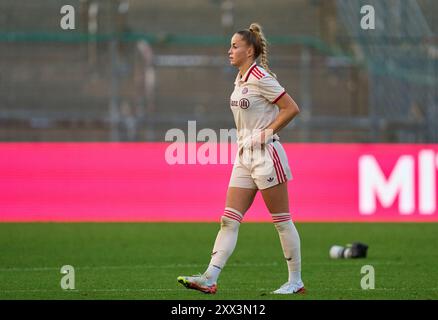 Giulia GWINN, FCB Women Nr. 7 nach dem Frauenfußballspiel FC BAYERN München – JUVENTUS TURIN 0-0 am 20. August 2024 in München. Saison 2024/2025, 1.Bundesliga, FCB, München, Google Pixel, Frauen Bundesliga Spieltag x, x.. Spieltag-Fotograf: ddp-Bilder / Sternbilder Stockfoto