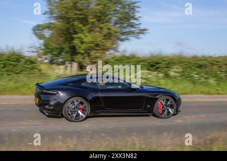 2019 Black Aston Martin DBS Superleggera V12 Auto; Autofahrer in Bolton, Großbritannien Stockfoto