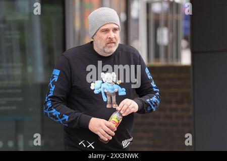Paul Martin, der Sohn von Esther Martin, am Colchester Magistrates' Court, wegen der Verhandlung von Ashley Warren, der wegen des Todes von Esther angeklagt wird, der von zwei XL-Mobbern am 3. Februar 2024 in Jaywick, Essex, zu Tode gerettet wurde. Bilddatum: Donnerstag, 22. August 2024. Stockfoto