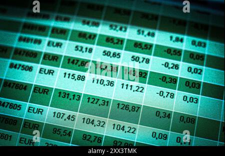 Konzeptbild eines Börsendiagramms Stockfoto