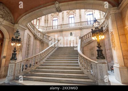 Edle Treppe, Bolsa Palast, Porto, Portugal, Südeuropa Stockfoto