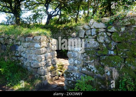 Die antiken Ruinen der Madron Chapel and Baptistry in der Nähe von Penzance, Cornwall - John Gollop Stockfoto