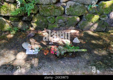 Die antiken Ruinen der Madron Chapel and Baptistry in der Nähe von Penzance, Cornwall - John Gollop Stockfoto