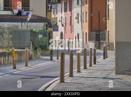 Haus in der Via Castagnete, wo ein möglicher Zeuge am Abend und zur Zeit des Verbrechens auf einer Terrasse neben der Straße des Mordes gesehen wurde. Stockfoto