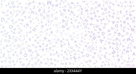 Verschiedene Muster für bunte zufällige Buchstaben - Textur, Hintergrund, Designelement im bearbeitbaren Vektorformat Stock Vektor