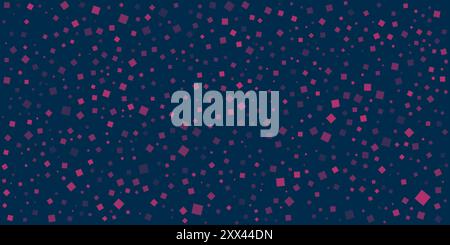 Verschiedene farbenfrohe Muster mit zufällig platzierten, zufälligen und ausgerichteten Quadraten - Textur, Hintergrund, Designelement im bearbeitbaren Vektorformat Stock Vektor