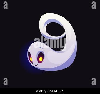 Nummer neun Halloween-Geister-Schriftart, gruselige Schrift, gruseliger Horror-Typ, gruseliges Monster-Alphabet. Isolierte Vektorphantom-Typografie. Ziffer 9 Zeichen in Form von Comic Spoook. Mathematisches Zählsymbol Stock Vektor
