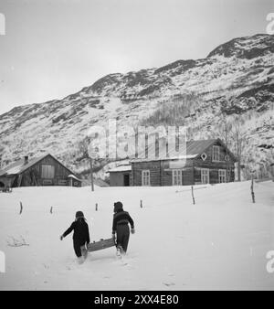 Aktuell 08-1949: Nichts Neues von der Grenze im Norden. Foto: Sverre A. Børretzen / aktuell / NTB ***das Foto ist nicht bearbeitetes Bild*** dieser Bildtext wird automatisch übersetzt Stockfoto