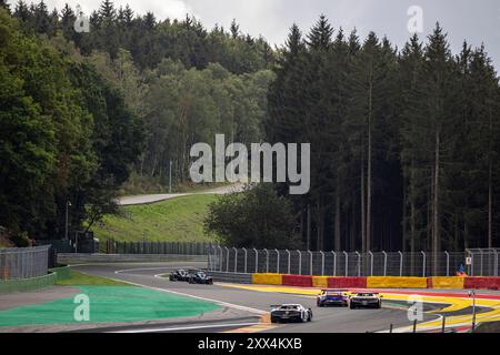 Francorchamps, Belgien, 21. August 2024, Gleisansicht in Runde 4 des Michelin Le Mans Cup 2024 auf dem Circuit de Spa-Francorchamps (Belgien), 21. August 2024 – Foto Kristof Vermeulen/Credit Kristof Vermeulen/Alamy Live News Stockfoto