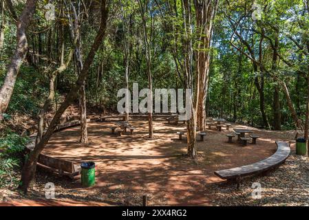 Picknickbereich im Stadtpark Mangabeiras in Belo Horizonte, Minas Gerais, Brasilien Stockfoto