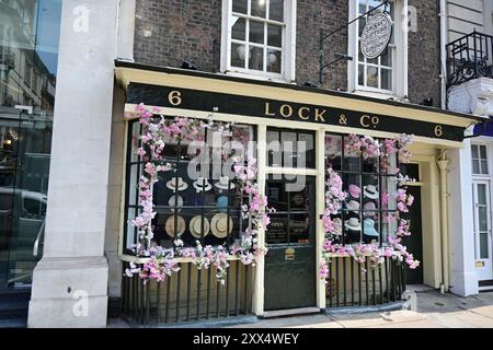 Lock & Co Hatters, St James's Street, London Stockfoto